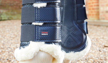 Wool Brushing Boots - Premier Equine Straps Close Up 
